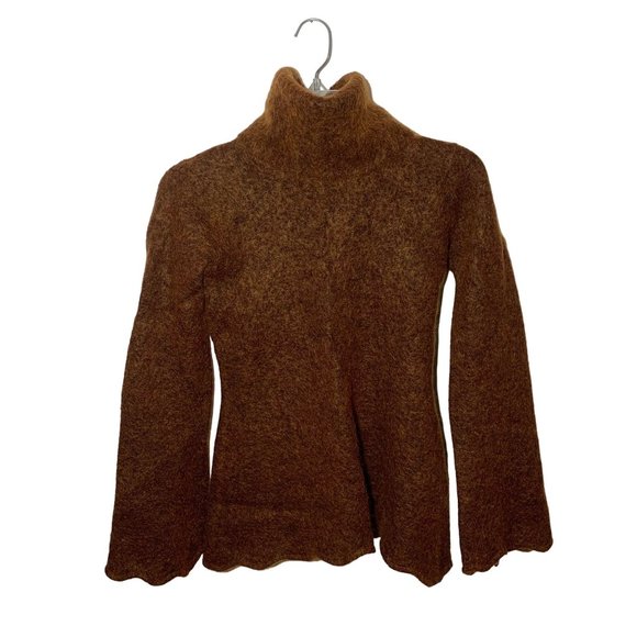 Alexandre Bartlett --Mohair Wool Blend Copper Colored Turtle Neck Sweater Size M - Picture 2 of 10